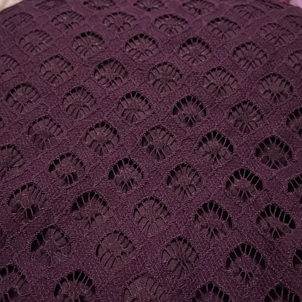 1194. Sharagano || dark purple crewneck dress - Picture 2 of 3